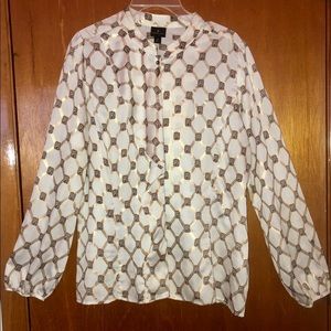 Worthington Gold & Cream Top - Size XL